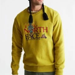 Brand new 🤩 Men's The North Face Never Stop Exploring Crew Neck Sweatshirt Gold ✔️