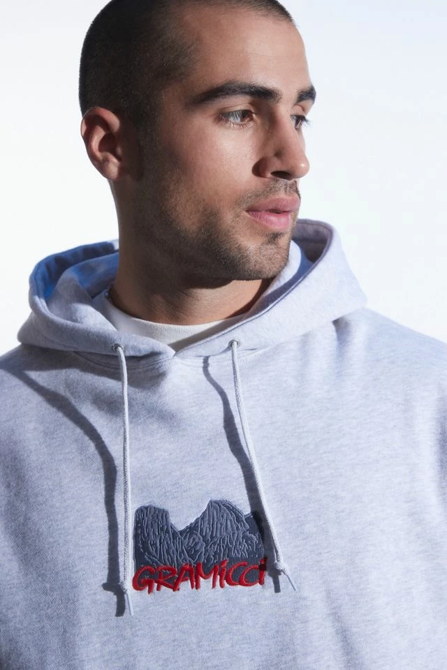 Brand new ๐ Men's Gramicci Yosemite Embroidered Hoodie Sweatshirt Grey ๐ - Image 4