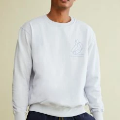 Brand new ⭐ Men's Hermanos Koumori Diagram Crew Neck Sweatshirt Dark Grey 🔔