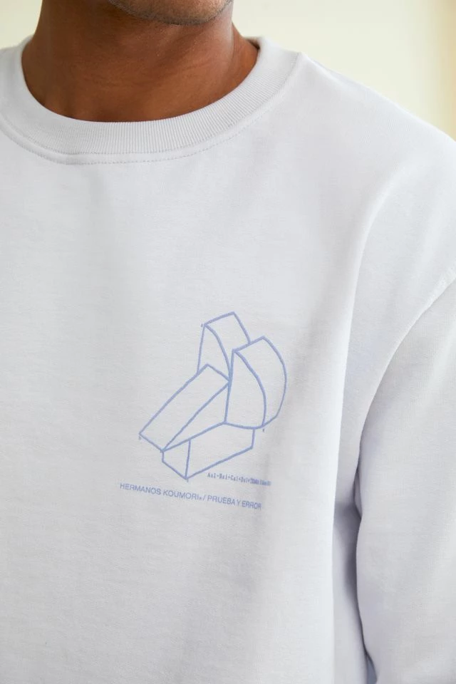 Brand new โญ Men's Hermanos Koumori Diagram Crew Neck Sweatshirt Dark Grey ๐ - Image 3