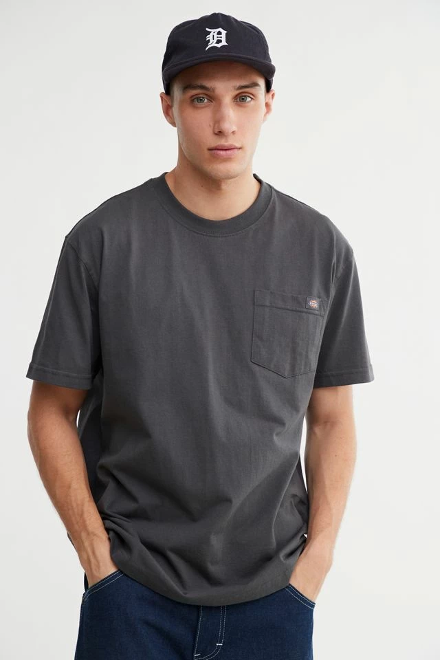 Coupon 𧨠Men's Dickies Heavyweight Cotton Pocket Tee Charcoal π€©