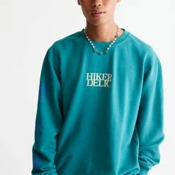 Flash Sale 🧨 Men's Hikerdelic UO Exclusive Common Chicory Crew Neck Sweatshirt Slate 🥰