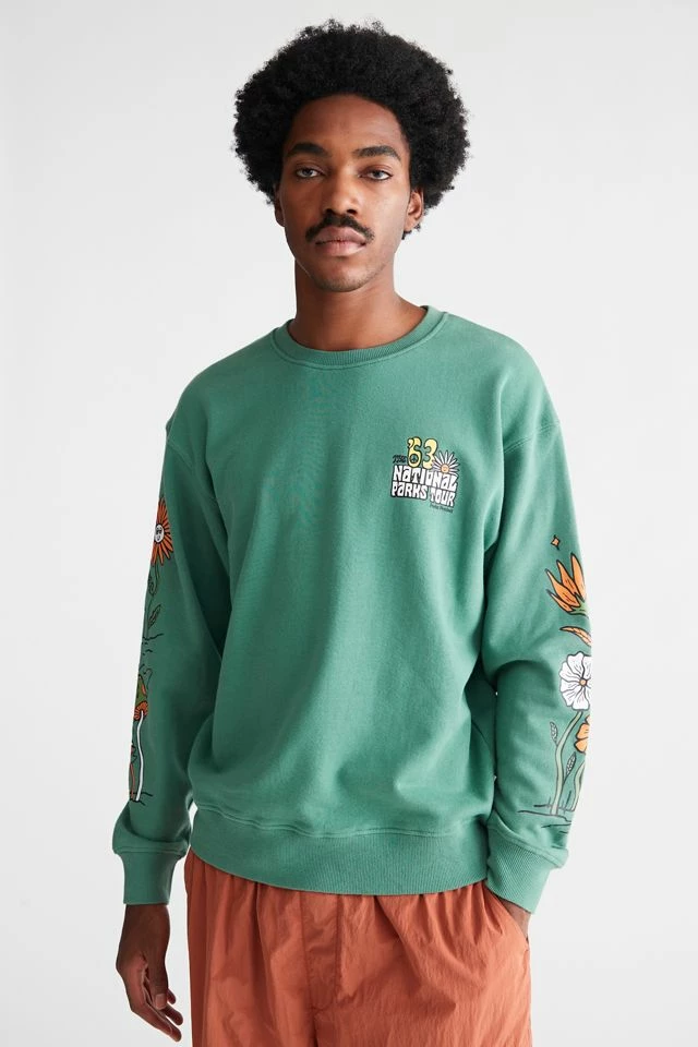 Wholesale π Men's Parks Project β63 National Parks Crew Neck Sweatshirt Green π - Image 3