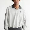 New 🎉 Men's Magnlens La Brea Yin Yang Polo Sweatshirt Grey 🛒