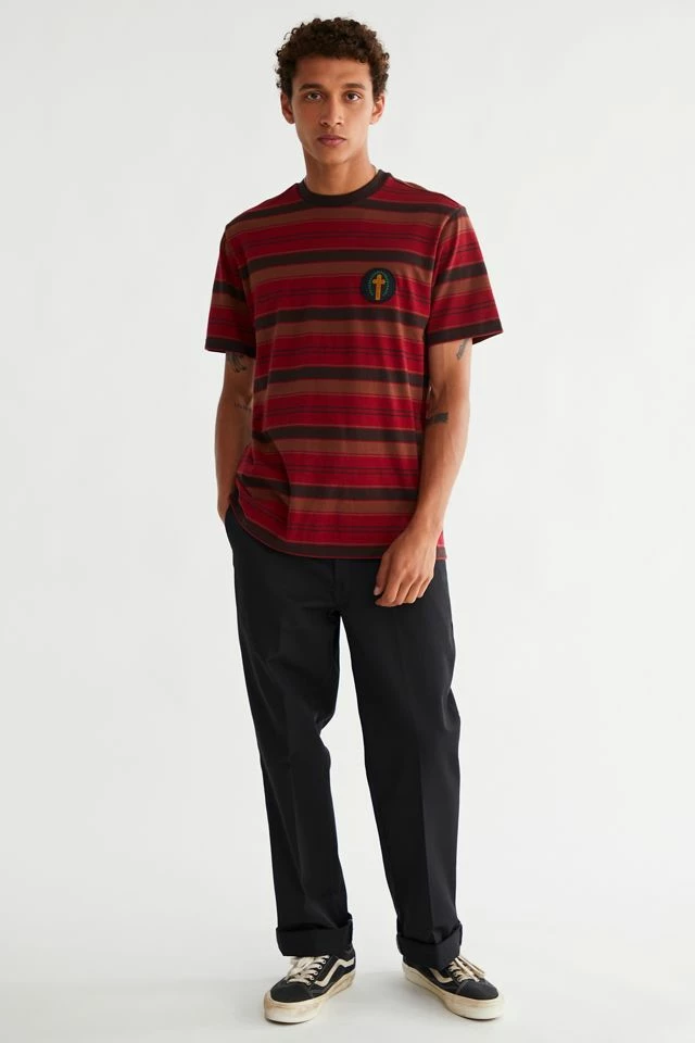 Discount ❤️ Men's Dark Seas Ruppert Yarn Dyed Tee Maroon Multi 🤩 - Image 2