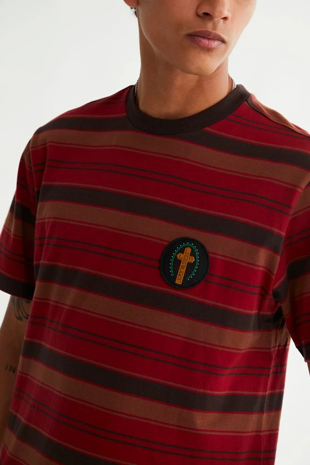 Discount ❤️ Men's Dark Seas Ruppert Yarn Dyed Tee Maroon Multi 🤩 - Image 3