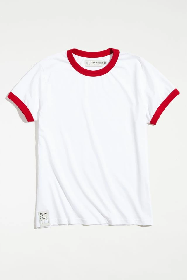 Promo π Men's Peau De Loup UO Exclusive Ringer Tee White π