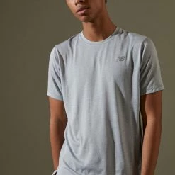 Cheap ✨ Men's New Balance Impact Run Tee Grey 🌟