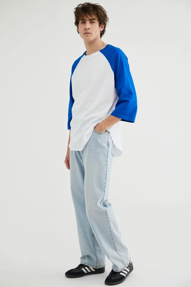Cheapest 🛒 Urban Outfitters Men's UO ⚾ Baseball Tee Blue ✔️ - Image 2