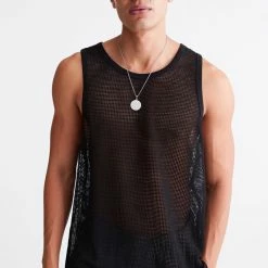 Top 10 🔔 Men's Standard Cloth Mesh Tank Top Black ❤️