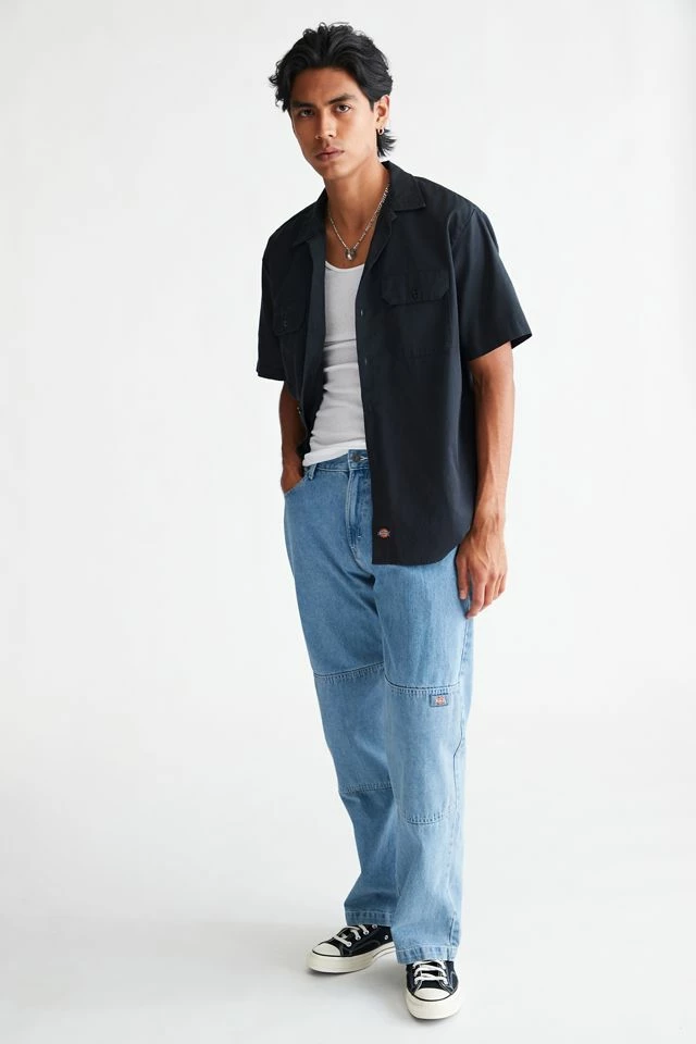 Discount โค๏ธ Men's Urban Renewal Vintage Dickies Oversized Work ๐ Shirt Khaki โ๏ธ - Image 2