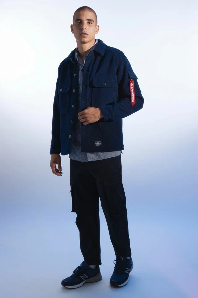 Cheap โจ Men's Alpha Industries Wool ๐ Shirt Jacket Grey ๐ฅฐ - Image 2