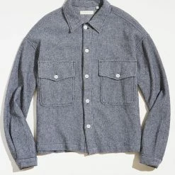 Deals 🔔 Men's Standard Cloth Gabe Waffle Overshirt Black 🧨