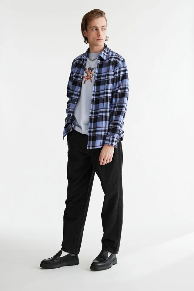 Discount ๐งจ Men's OBEY Arlo Plaid Flannel ๐ Shirt Lavender โ๏ธ - Image 2