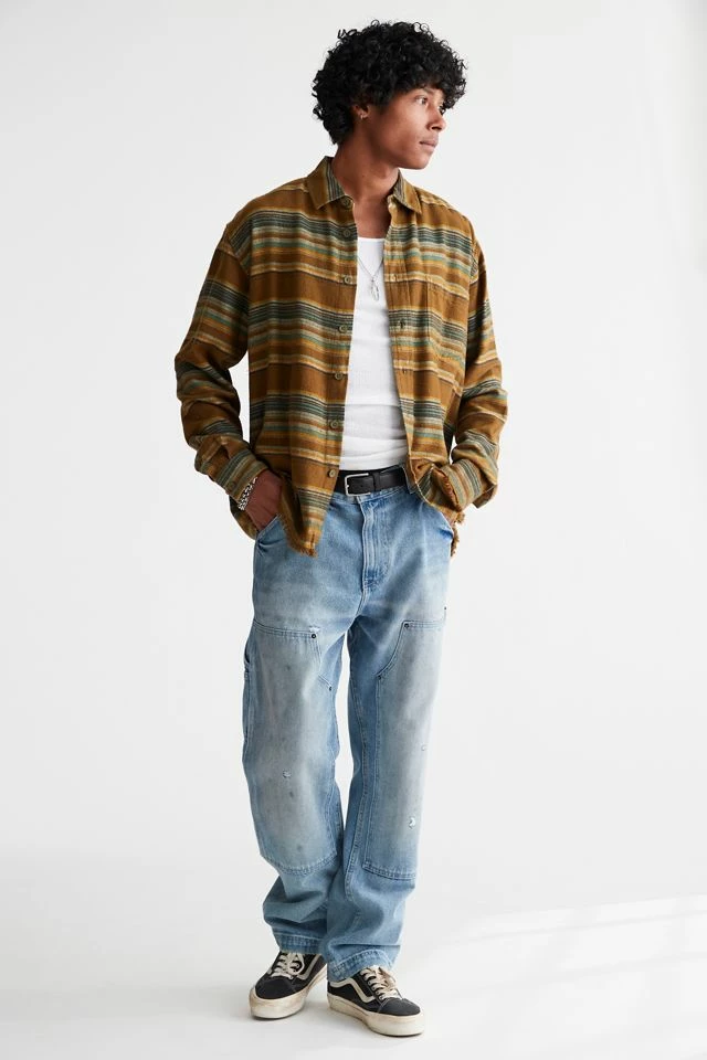 Best Sale π Men's BDG Vintage Core Flannel π Shirt Olive π₯ - Image 2