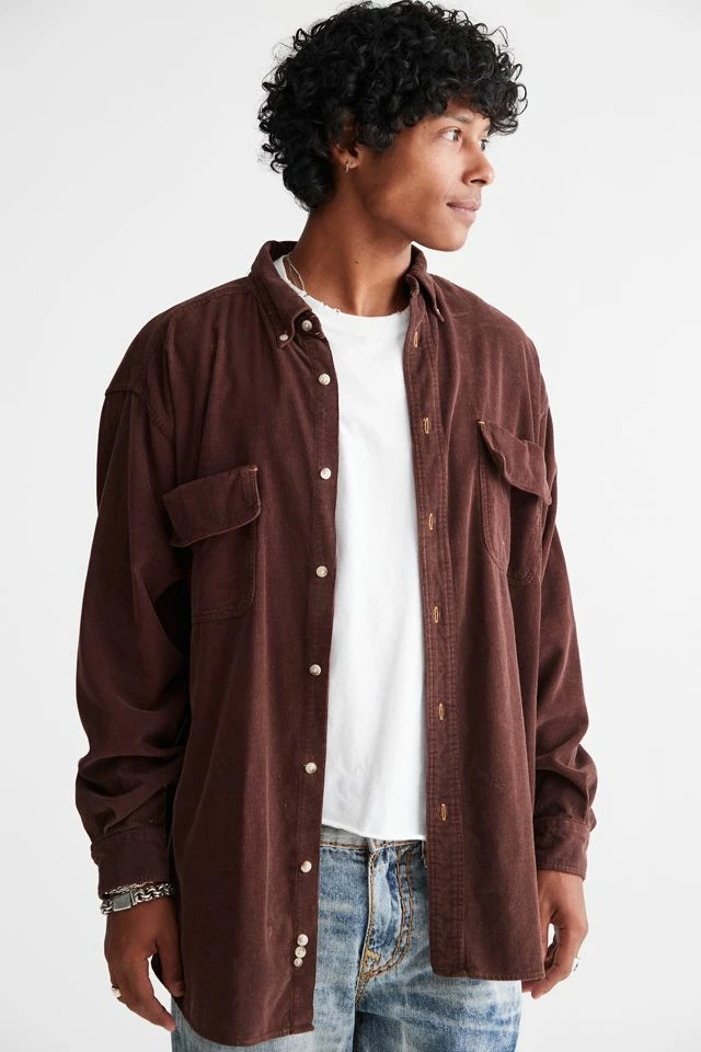 Best Pirce π Men's Urban Renewal Remade Overdyed Cord π Shirt Brown π