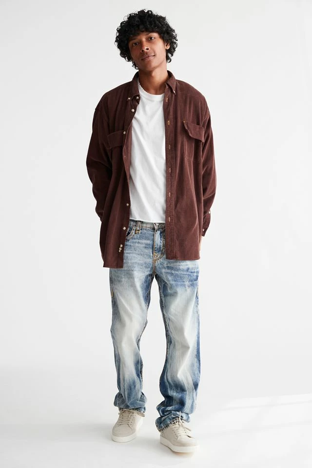 Best Pirce π Men's Urban Renewal Remade Overdyed Cord π Shirt Brown π - Image 2