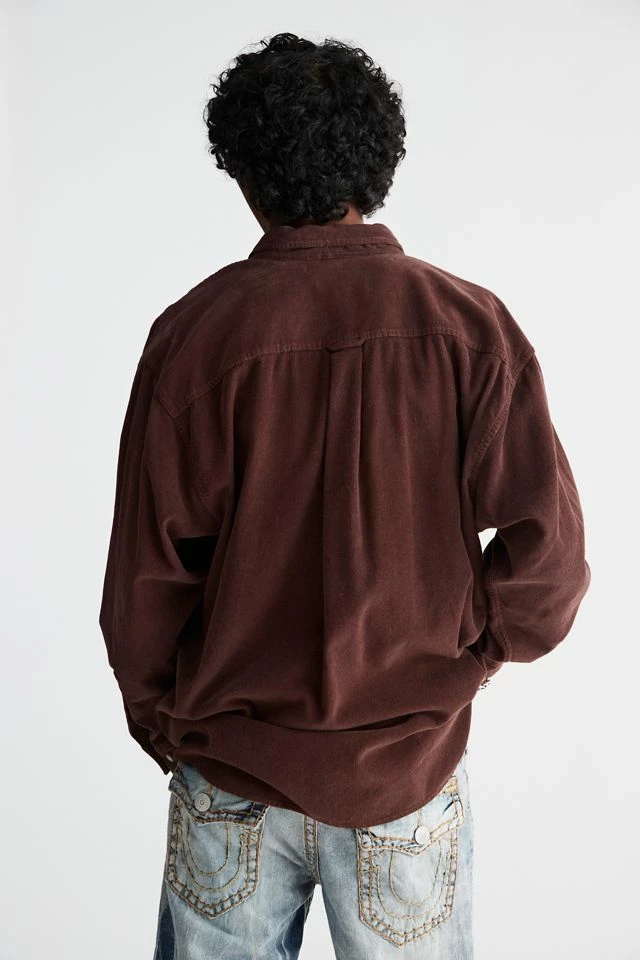 Best Pirce π Men's Urban Renewal Remade Overdyed Cord π Shirt Brown π - Image 3