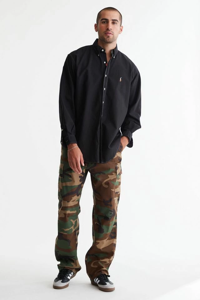 Cheapest ๐ Men's Urban Renewal Remade Polo Ralph Lauren Overdyed Button-Down ๐ Shirt Black โค๏ธ - Image 2