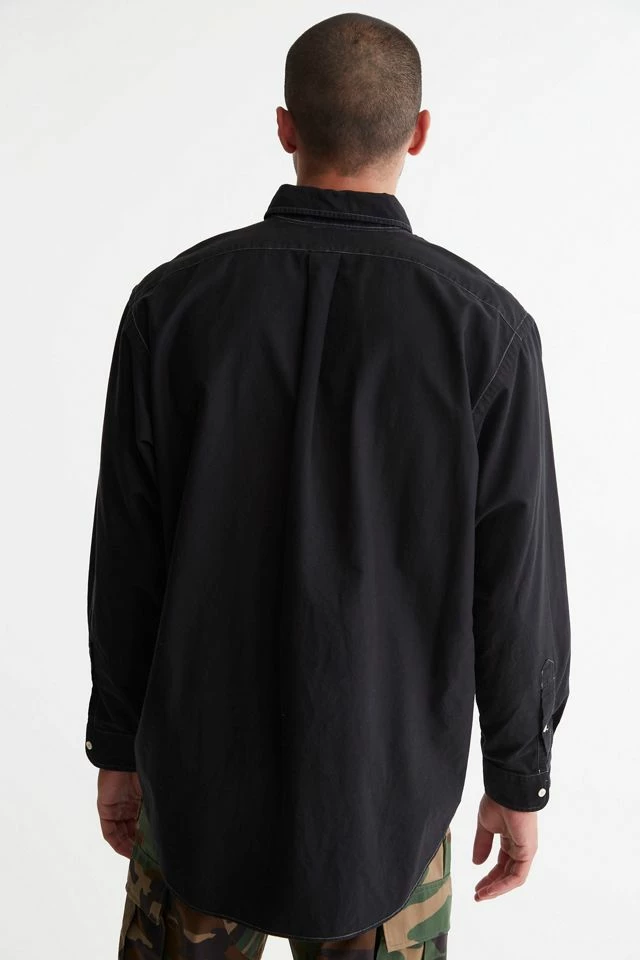 Cheapest ๐ Men's Urban Renewal Remade Polo Ralph Lauren Overdyed Button-Down ๐ Shirt Black โค๏ธ - Image 4