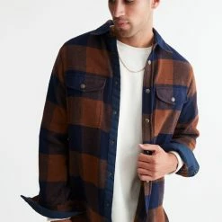 Wholesale ✔️ Men's Fjallraven Canada 👕 Shirt Brown Multi 🎁