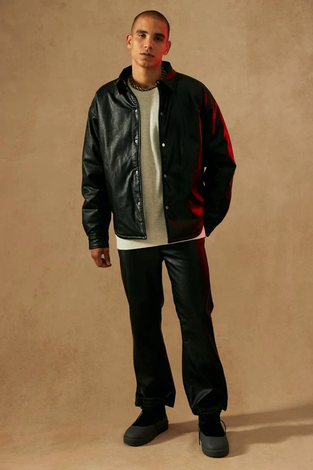 Best reviews of 💯 Men's Standard Cloth Clay Filled Faux Leather 👕 Shirt Jacket Black 😍 - Image 3