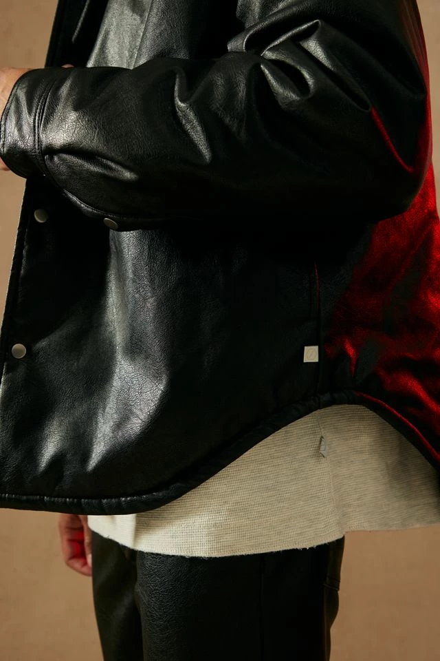 Best reviews of 💯 Men's Standard Cloth Clay Filled Faux Leather 👕 Shirt Jacket Black 😍 - Image 4