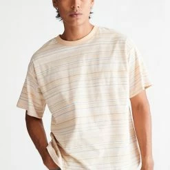Hot Sale 🥰 Men's BDG Relaxed Fit Striped Tee Neutral ✨