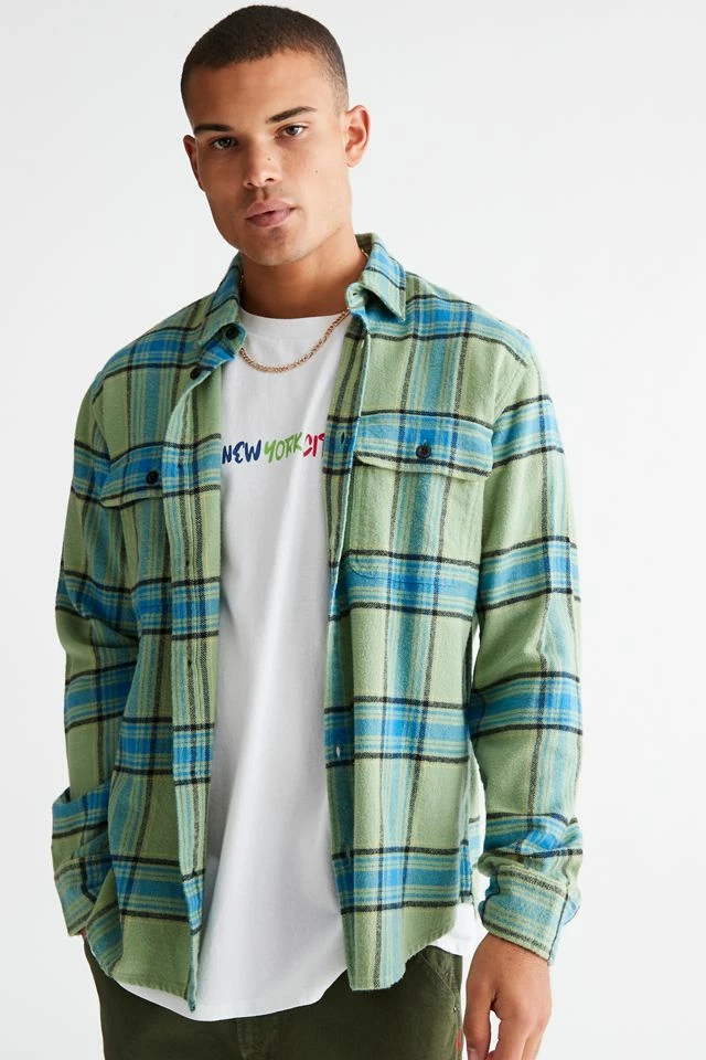Best reviews of 🔔 Men's OBEY Eugene Plaid Flannel 👕 Shirt Lime 👍