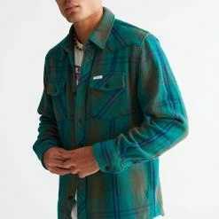 Best Pirce 🥰 Men's Topo Designs Mountain Heavyweight 👚 Shirt Green Multi ❤️