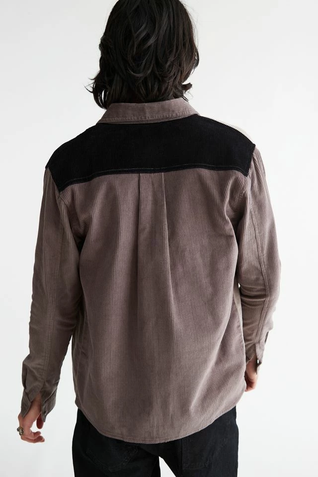Deals โญ Men's Native Youth Wren Patchwork Cord ๐ Shirt Grey Multi ๐ - Image 4