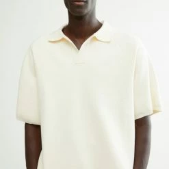 Coupon 🎁 Men's Standard Cloth Kirk Boxy Polo 👕 Shirt Cream 🧨