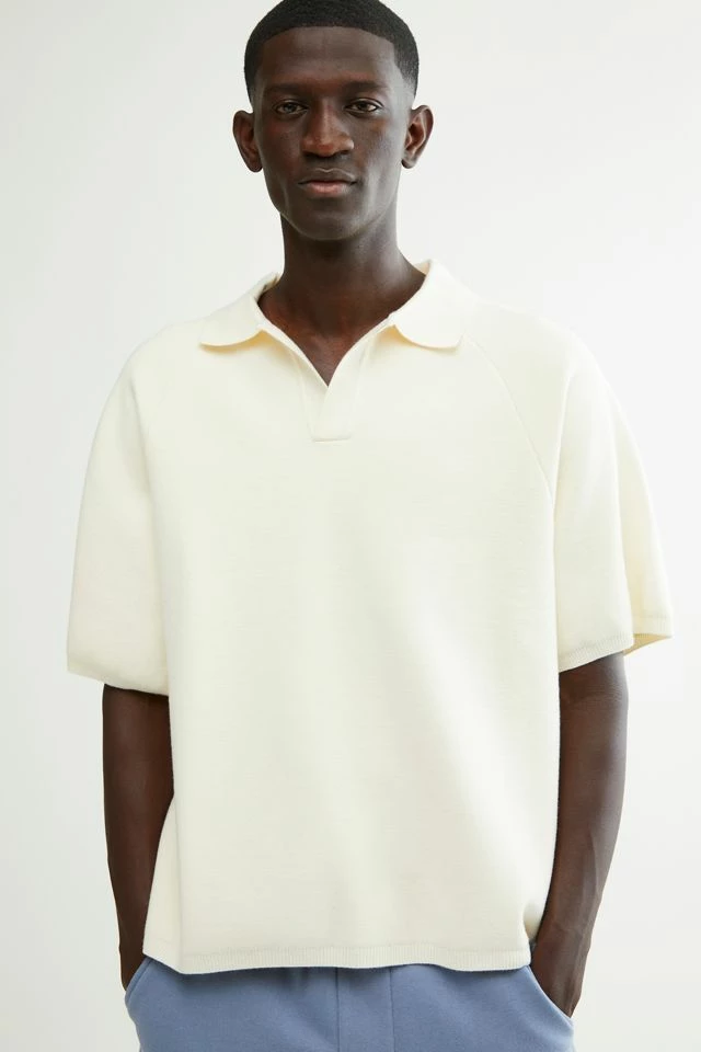 Coupon ๐ Men's Standard Cloth Kirk Boxy Polo ๐ Shirt Cream ๐งจ