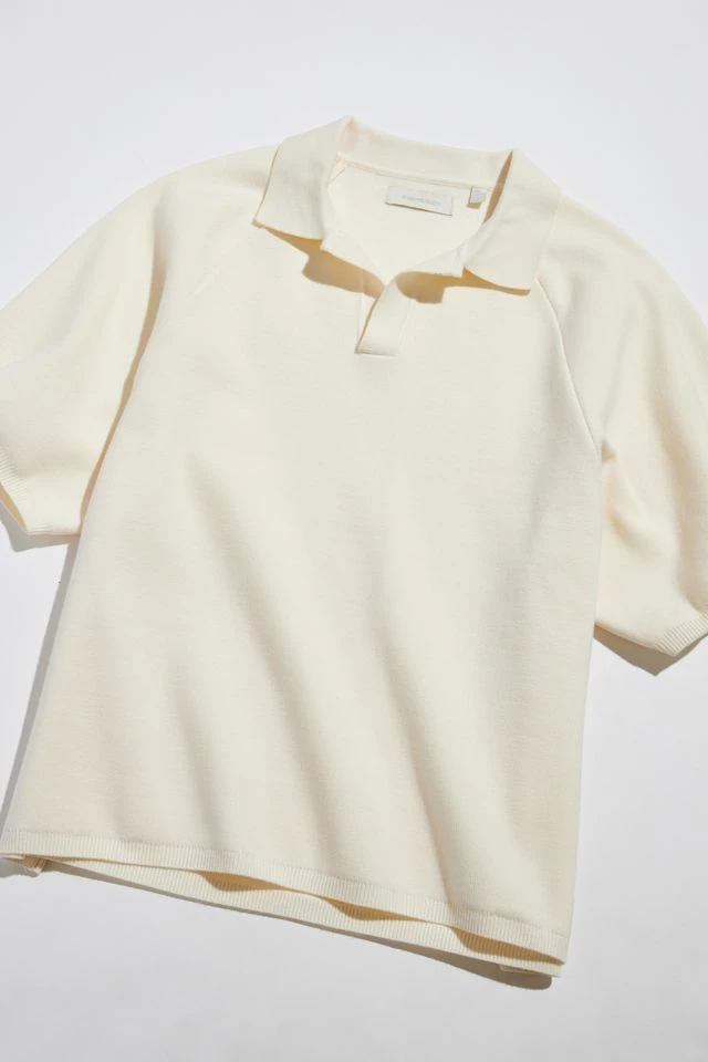 Coupon ๐ Men's Standard Cloth Kirk Boxy Polo ๐ Shirt Cream ๐งจ - Image 3