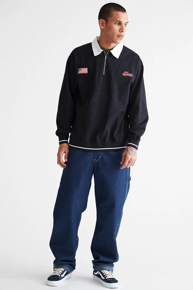 Budget ๐ Men's XLARGE Embroidered Rugby ๐ Shirt Black ๐ฅฐ - Image 2