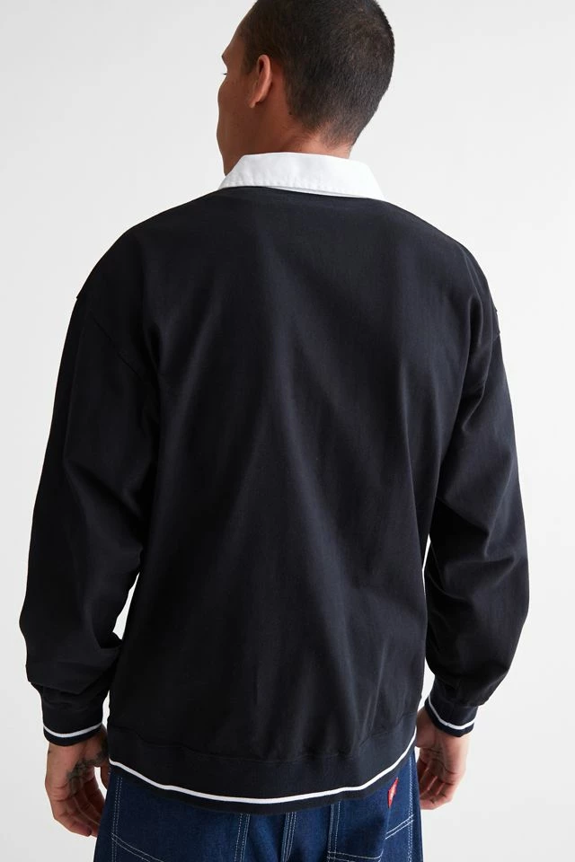 Budget ๐ Men's XLARGE Embroidered Rugby ๐ Shirt Black ๐ฅฐ - Image 4