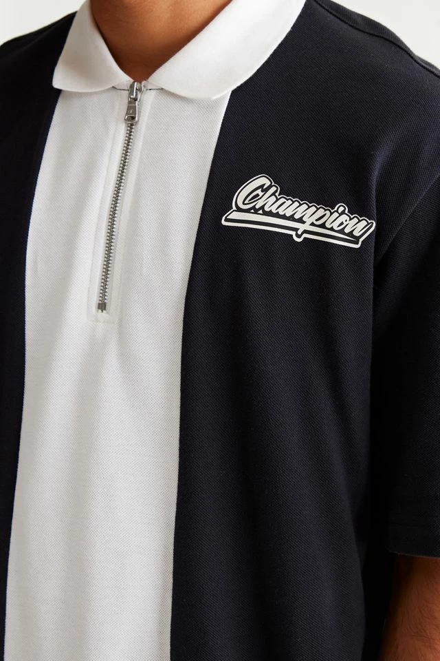 Hot Sale ๐ฅฐ Men's Champion Zip Polo ๐ Shirt Black ๐ - Image 3