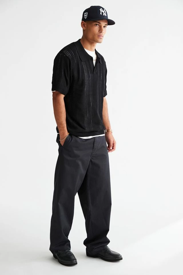 Promo ๐ Urban Outfitters Men's UO Director Popover Polo ๐ Shirt Black โจ - Image 2