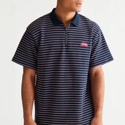 Budget 🎁 Men's THRILLS Transfixed Polo 👚 Shirt Navy 💯