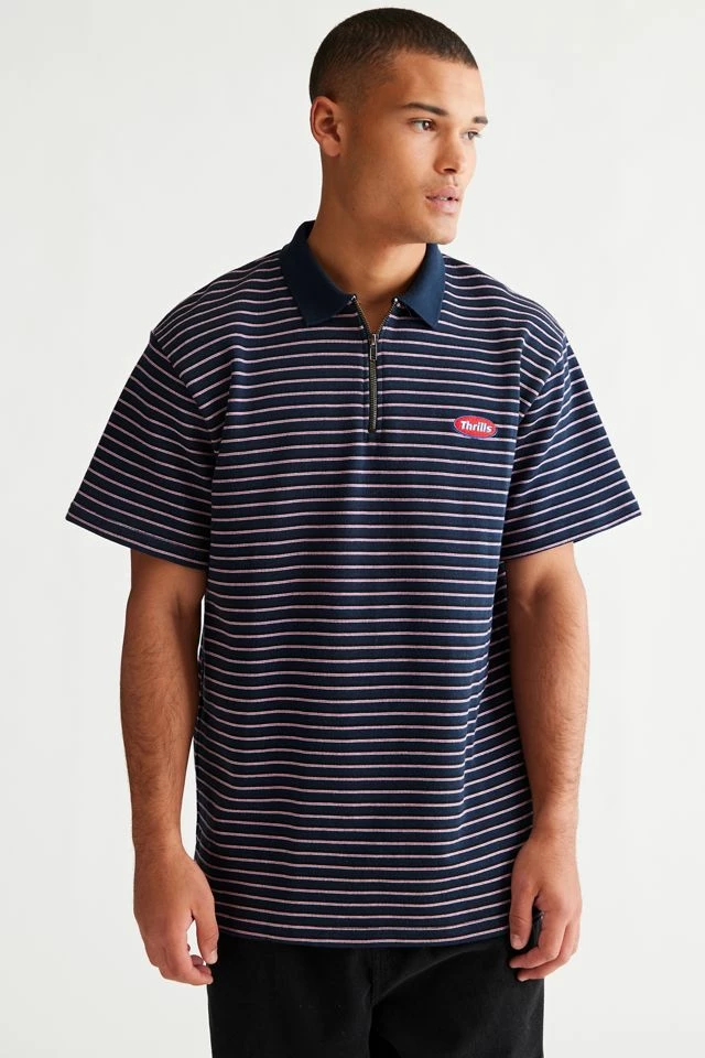 Budget ๐ Men's THRILLS Transfixed Polo ๐ Shirt Navy ๐ฏ