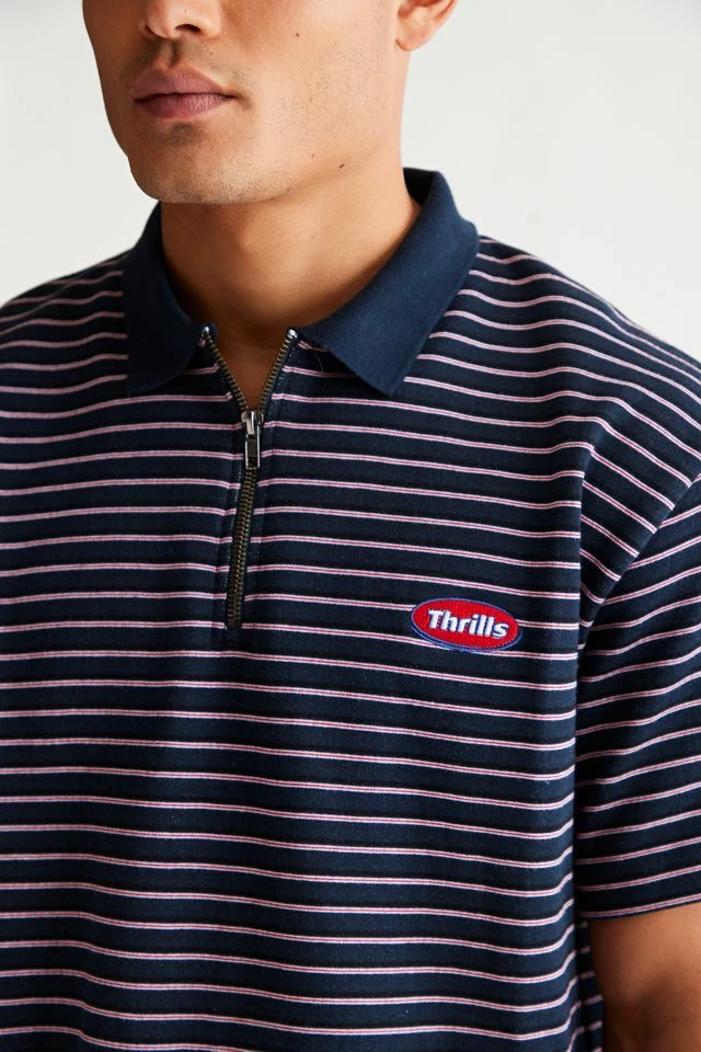 Budget ๐ Men's THRILLS Transfixed Polo ๐ Shirt Navy ๐ฏ - Image 4