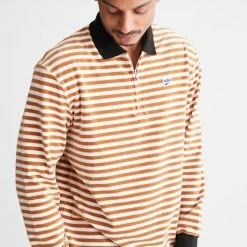 Cheapest ✨ Men's Puma Downtown Velour Polo 👚 Shirt Tan 🎁