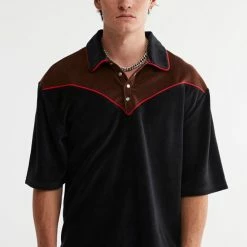 Wholesale 🌟 Men's BDG Vaquero Polo 👚 Shirt Black 🎁