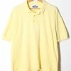 New 🥰 Men's Vintage Champion Pique Polo 👚 Shirt Yellow 💯
