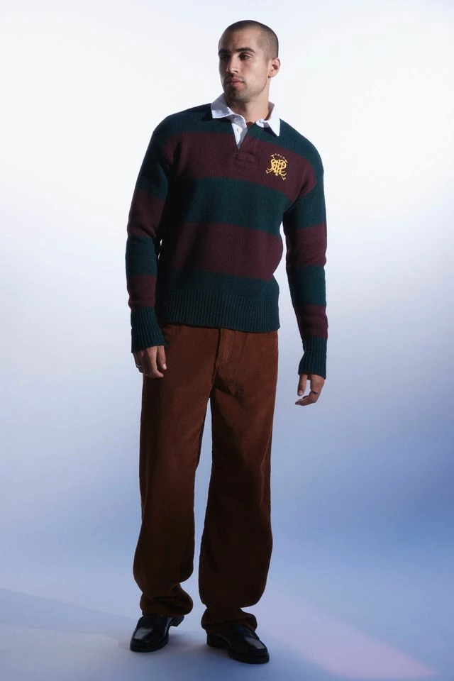 Best Sale 🤩 Men's Polo Ralph Lauren Rugby Sweater Purple Multi 🤩 - Image 2