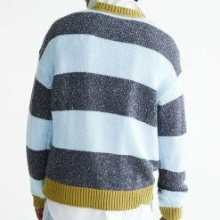 Coupon ???? Urban Outfitters Men's UO Bar Stripe Crew Neck Sweater Sky ???? -Native Youth Sales Store unnamed file 799