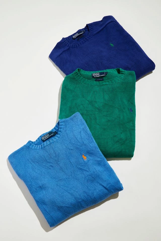 Best deal ๐ Men's Urban Renewal Vintage Polo Ralph Lauren Crew Neck Sweater Blue ๐