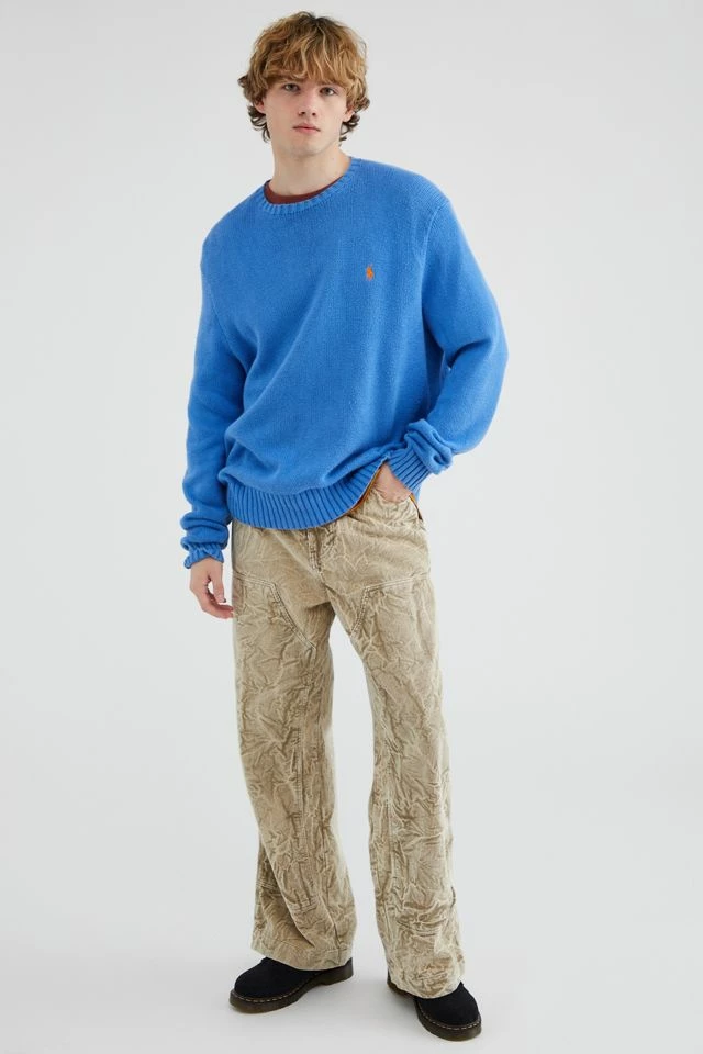 Best deal ๐ Men's Urban Renewal Vintage Polo Ralph Lauren Crew Neck Sweater Blue ๐ - Image 2