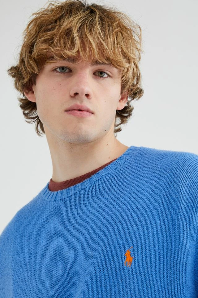 Best deal ๐ Men's Urban Renewal Vintage Polo Ralph Lauren Crew Neck Sweater Blue ๐ - Image 5