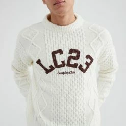 Cheap 😉 Men's LC23 Printed Fair Isle Sweater Cream ✨